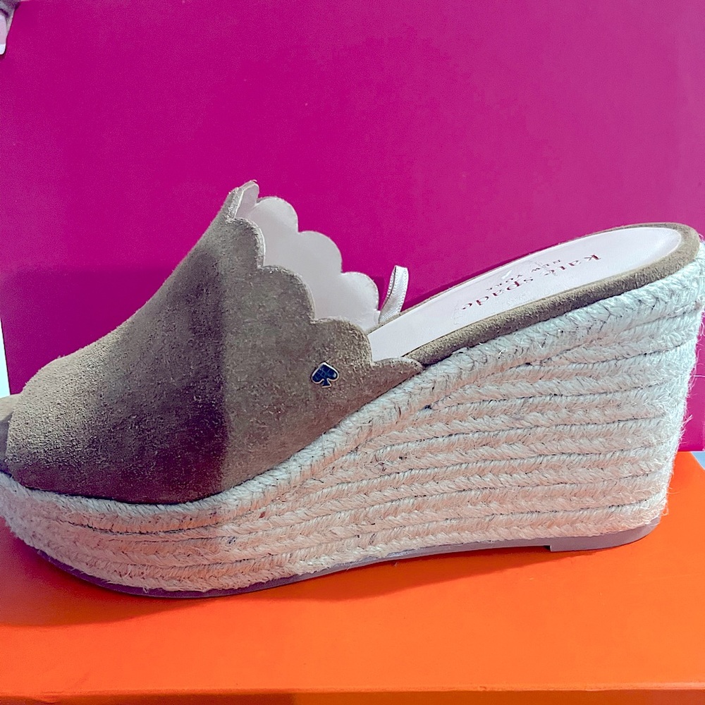Kate spade sandals, platform style, spadrilles